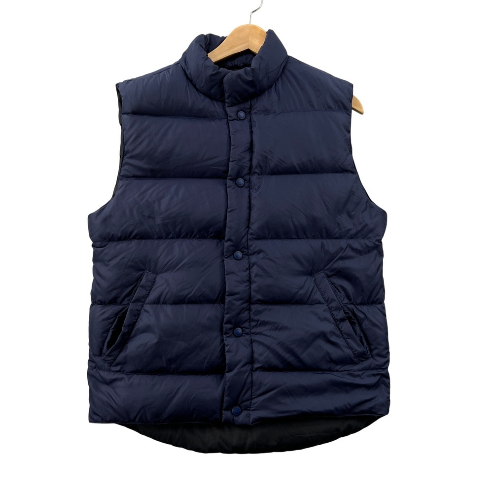 Cabelas Premier Northern Goose Down Quilted Puffer Vest Men S Navy Blue Gorpcore